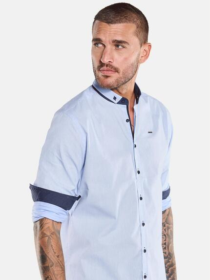 emilio adani Herren Langarm-Hemd gemustert Hellblau 34388 emilio adani Herren Langarm-Hemd gemustert Hellblau 34388