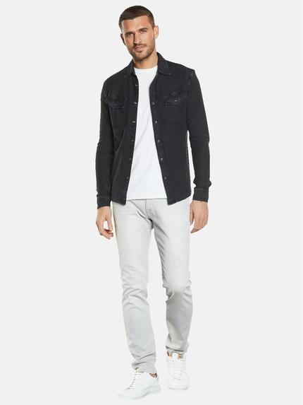 emilio adani Herren Langarm-Shirt mit Polo-Kragen Schwarz 34511 emilio adani Herren Langarm-Shirt mit Polo-Kragen Schwarz 34511