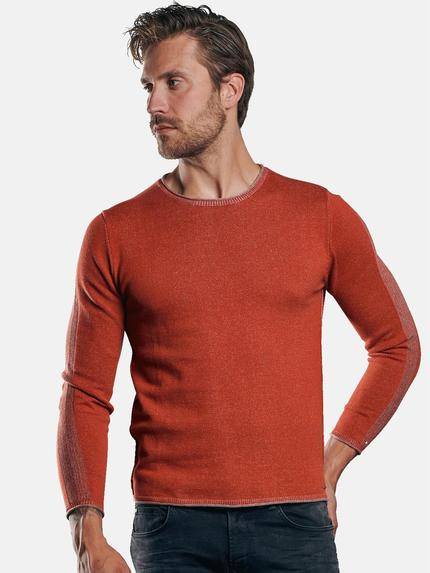 emilio adani Pullover mit Rollkantendesign Rostorange