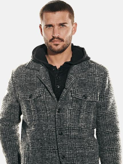 emilio adani Herren Jacke mit Wollanteil Grau 32001