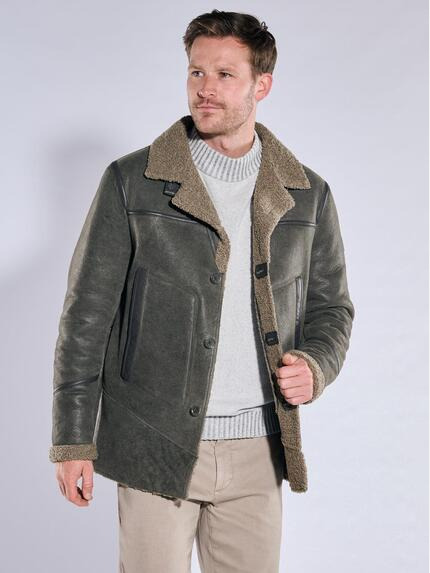 ENGBERS GERMANY Lederjacke aus edlem Lammleder Grau