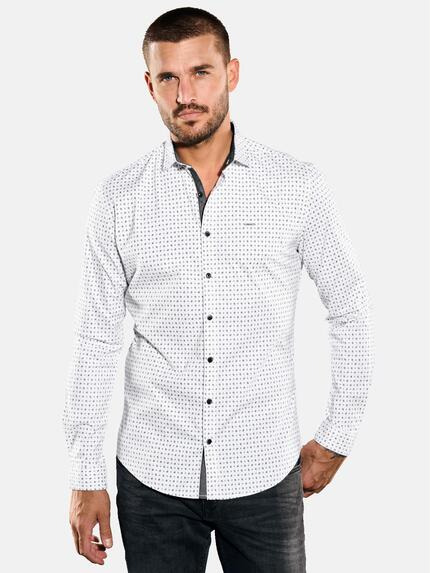 emilio adani Langarm-Hemd slim fit Reinweiss