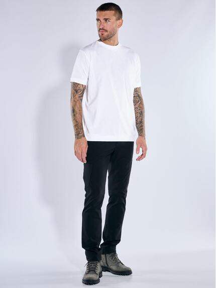 emilio adani Herren Rundhals T-Shirt Weiß 39311