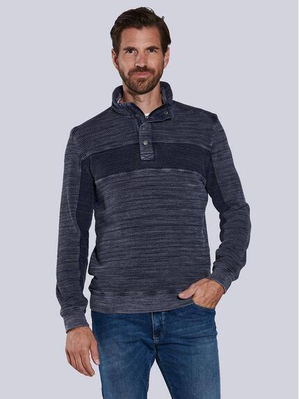 engbers Sweatshirt gestreift Saphirblau
