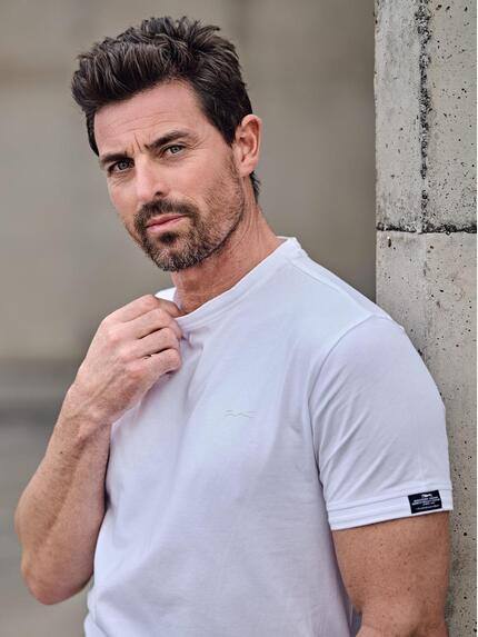 engbers Herren T-Shirt uni Reinweiss 38642