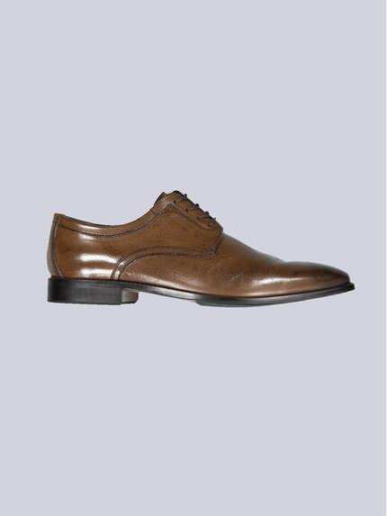 emilio adani Business-Schuh aus Leder Cognac