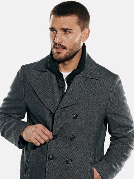 emilio adani Herren Jacke im Caban-Style Grau 32000 emilio adani Herren Jacke im Caban-Style Grau 32000