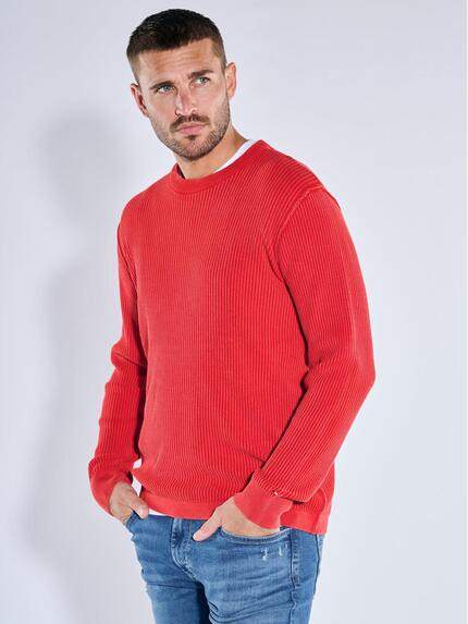 emilio adani Rundhals Pullover Dunkelorange