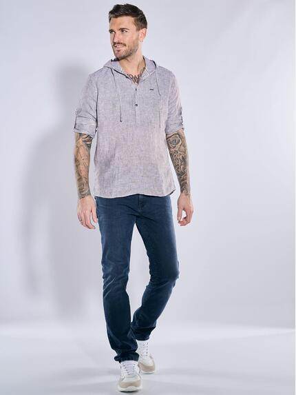 emilio adani Herren Langarm-Hemd mit Kapuze Braun 38588 emilio adani Herren Langarm-Hemd mit Kapuze Braun 38588