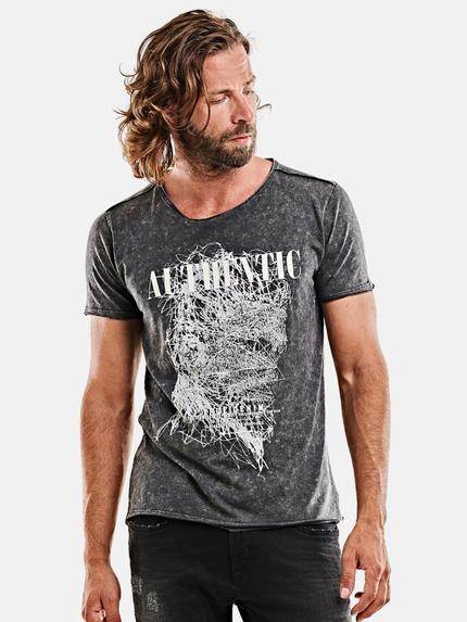 emilio adani Rundhals T-Shirt Stahlgrau