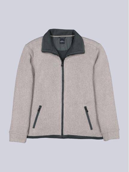 engbers Herren Sweatjacke meliert Braunbeige 39561