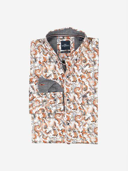 engbers Herren Langarm-Hemd gemustert Orange 37570 engbers Herren Langarm-Hemd gemustert Orange 37570