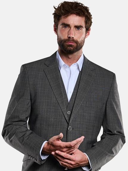 engbers Herren Anzug-Sakko kariert Granitgrau 33615 engbers Herren Anzug-Sakko kariert Granitgrau 33615