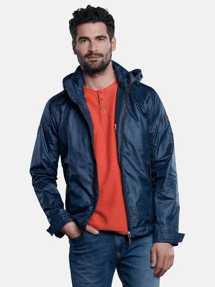 engbers Outdoor-Jacke mit abnehmbarer Kapuze Petrolblau