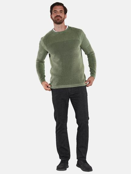 engbers Herren Pullover strukturiert Grün 35615 engbers Herren Pullover strukturiert Grün 35615