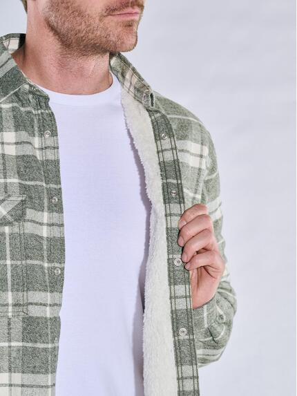 engbers Herren Overshirt kariert Khaki 37217