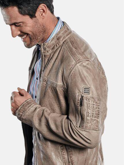 engbers Herren Lederjacke Sand 29601