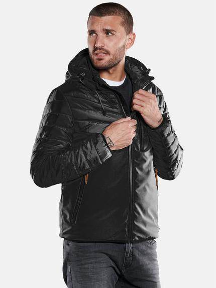 emilio adani Steppjacke mit Materialmix Schwarz