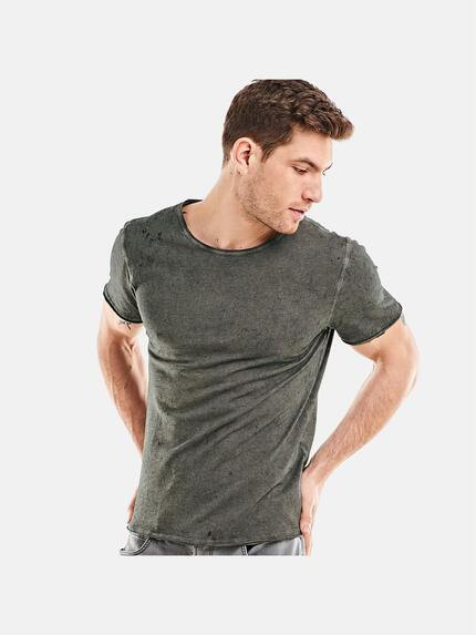 emilio adani Rundhals T-Shirt Blassbraun