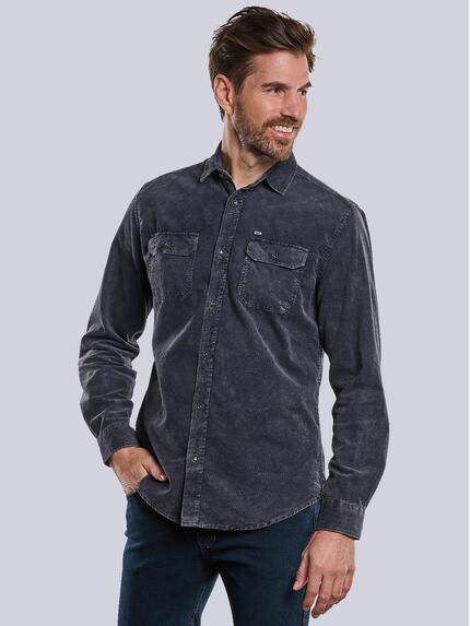 engbers Herren Hemd uni Blau 33707