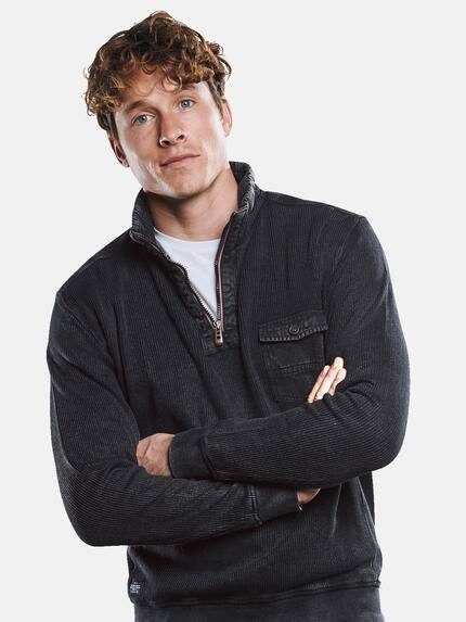 engbers Herren Sweatshirt mit Rippenstruktur Granitgrau 31667 engbers Herren Sweatshirt mit Rippenstruktur Granitgrau 31667