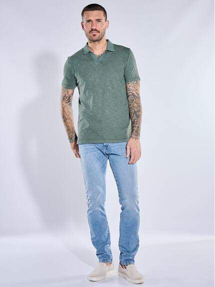 emilio adani Herren Poloshirt Petrolgruen 40792