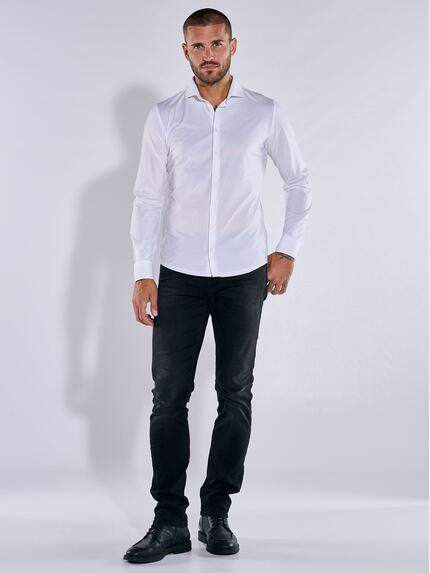 emilio adani Herren Funktions-Hemd Langarm Reinweiss 35840