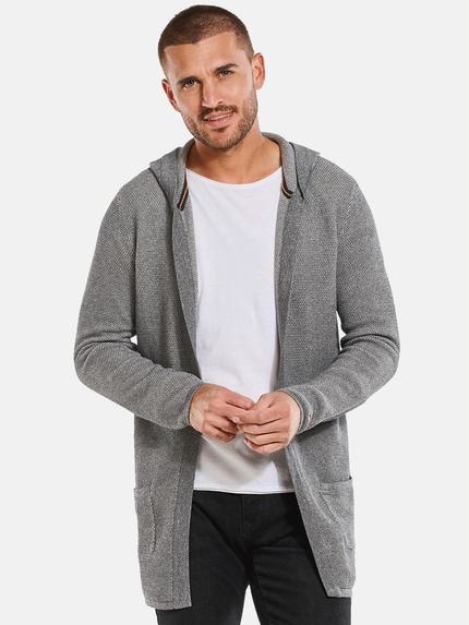 emilio adani Cardigan strukturiert Kieselgrau