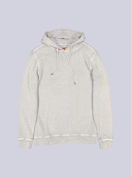 emilio adani Herren Sweatshirt mit Kapuze Silbergrau 41032