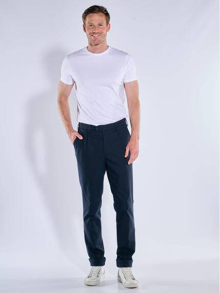 ENGBERS GERMANY Herren Hose in innovativer Wolloptik Saphirblau 39620