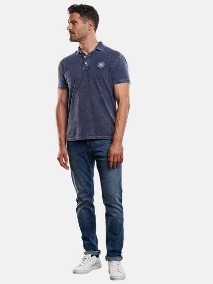 engbers Herren Polo-Shirt gemustert Marineblau 31744