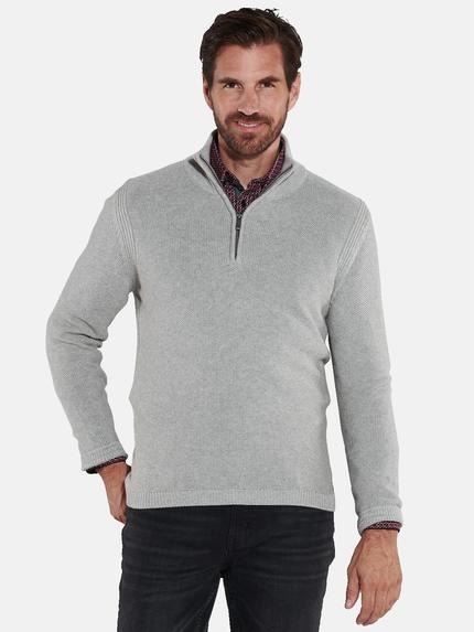 engbers Pullover mit Stehkragen Silbergrau