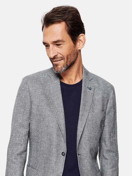 ENGBERS GERMANY Herren Sportives Sakko aus Leinenmix Silbergrau 29666 ENGBERS GERMANY Herren Sportives Sakko aus Leinenmix Silbergrau 29666