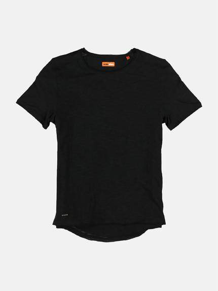 emilio adani Rundhals T-Shirt Schwarz