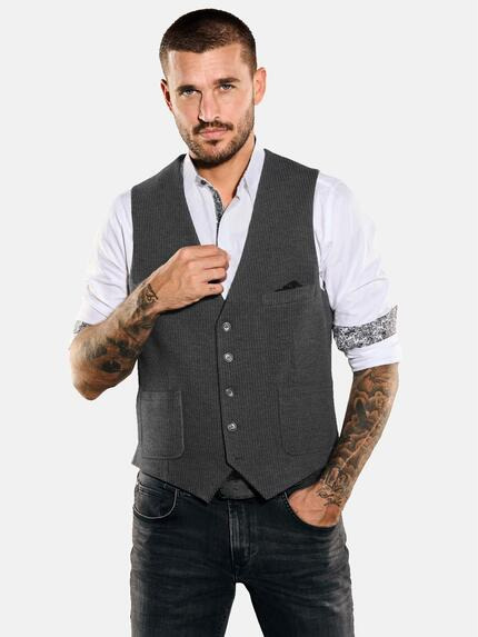 emilio adani Sakko-Weste slim fit Anthrazit