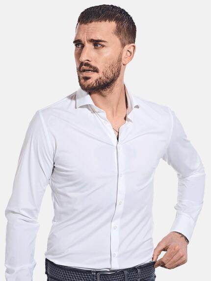 emilio adani Herren Langarm-Hemd "My Favorite" Reinweiss 33704