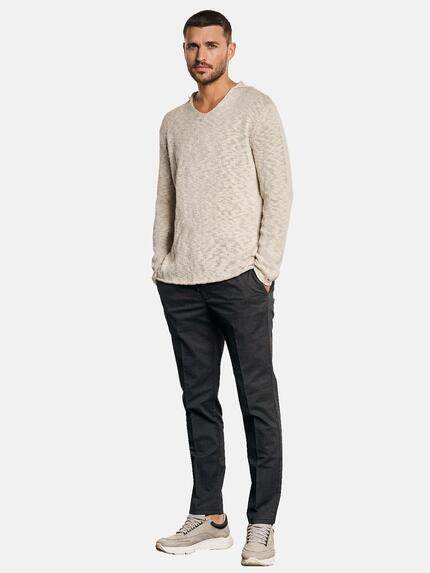 emilio adani Herren Strick-Pullover mit Kragen Beige 32693 emilio adani Herren Strick-Pullover mit Kragen Beige 32693