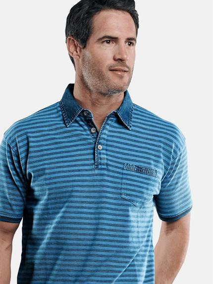 engbers Herren Poloshirt mit Jeanskragen Tuerkis 29213 engbers Herren Poloshirt mit Jeanskragen Tuerkis 29213