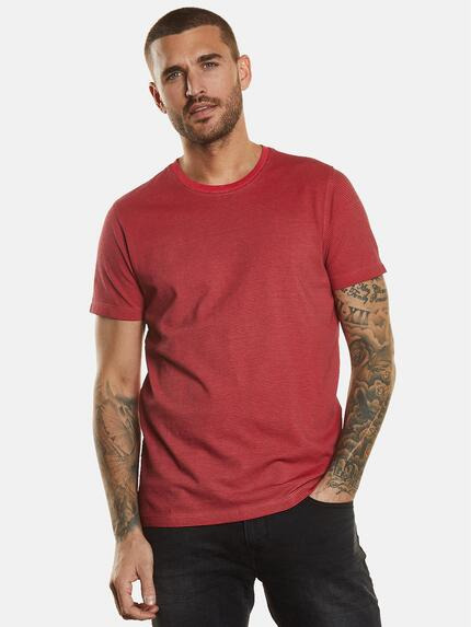 emilio adani T-Shirt gestreift Signalrot