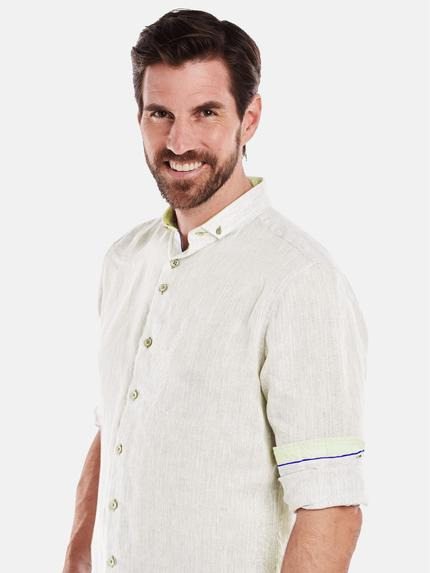 ENGBERS GERMANY Herren Langarm-Hemd aus Leinen Beige 34785 ENGBERS GERMANY Herren Langarm-Hemd aus Leinen Beige 34785