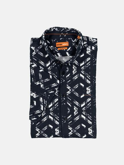 emilio adani Kurzarm-Hemd slim fit Schwarz