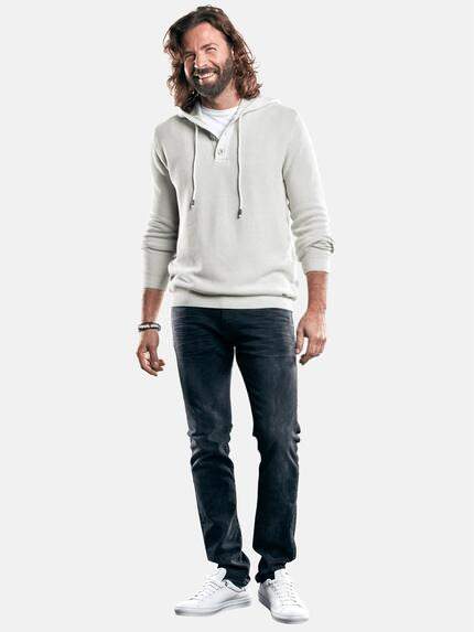 emilio adani Herren softer Strick-Hoodie Hellgrau 29280 emilio adani Herren softer Strick-Hoodie Hellgrau 29280