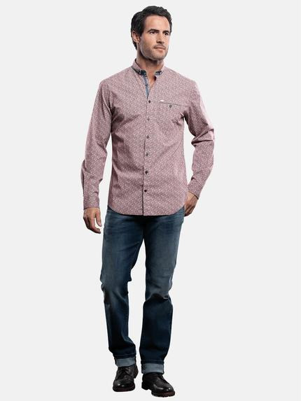 engbers Herren Hemd langarm Bordeaux 28901
