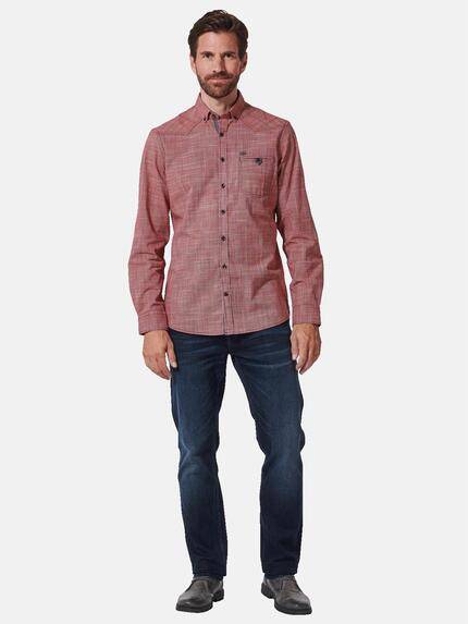 engbers Herren Langarm-Hemd uni Rot 35219 engbers Herren Langarm-Hemd uni Rot 35219