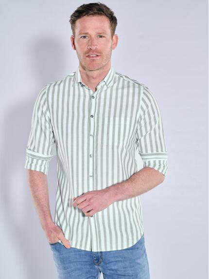 ENGBERS GERMANY Herren Langarm-Hemd mit Leinenanteil Hellgruen 38546 ENGBERS GERMANY Herren Langarm-Hemd mit Leinenanteil Hellgruen 38546