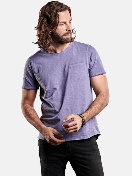 emilio adani Rundhals T-Shirt Flieder