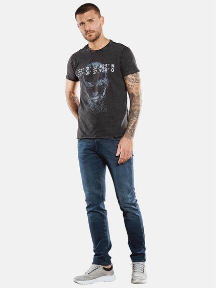 emilio adani Herren T-Shirt mit Print Grau 33418 emilio adani Herren T-Shirt mit Print Grau 33418