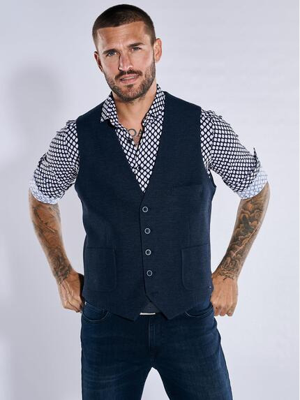 emilio adani Sakko-Weste slim fit Saphirblau
