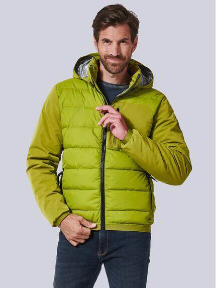 engbers Steppjacke mit abnehmbarer Kapuze Hellgruen