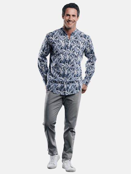 engbers Herren Strukturiertes Palmenhemd Saphirblau 29470 engbers Herren Strukturiertes Palmenhemd Saphirblau 29470